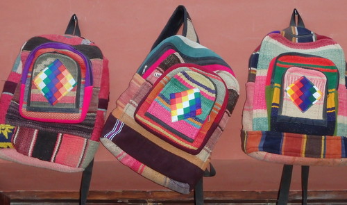 Inca Flag on Backpacks.